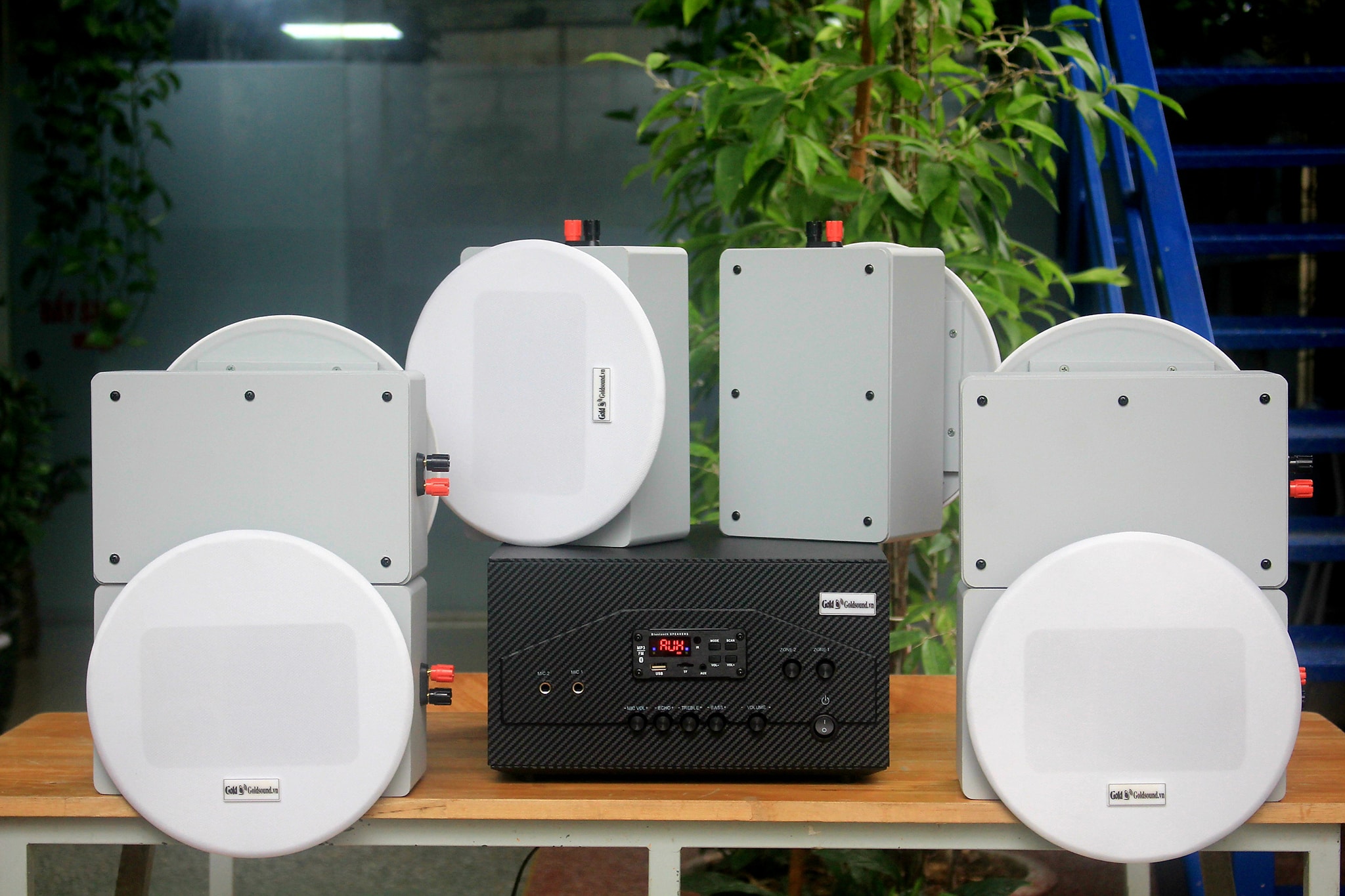 Loa spa, nhà hàng, loa cafe: LẮP TRỌN GÓI dàn loa ÂM TRẦN VAT38