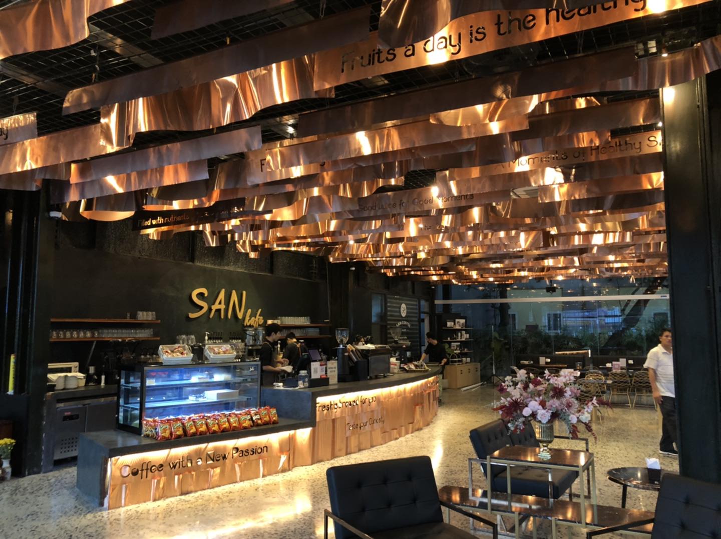 Công trình được Goldsound triển khai cho SAN Coffee, TT Sóc Sơn, TP Hà Nội.