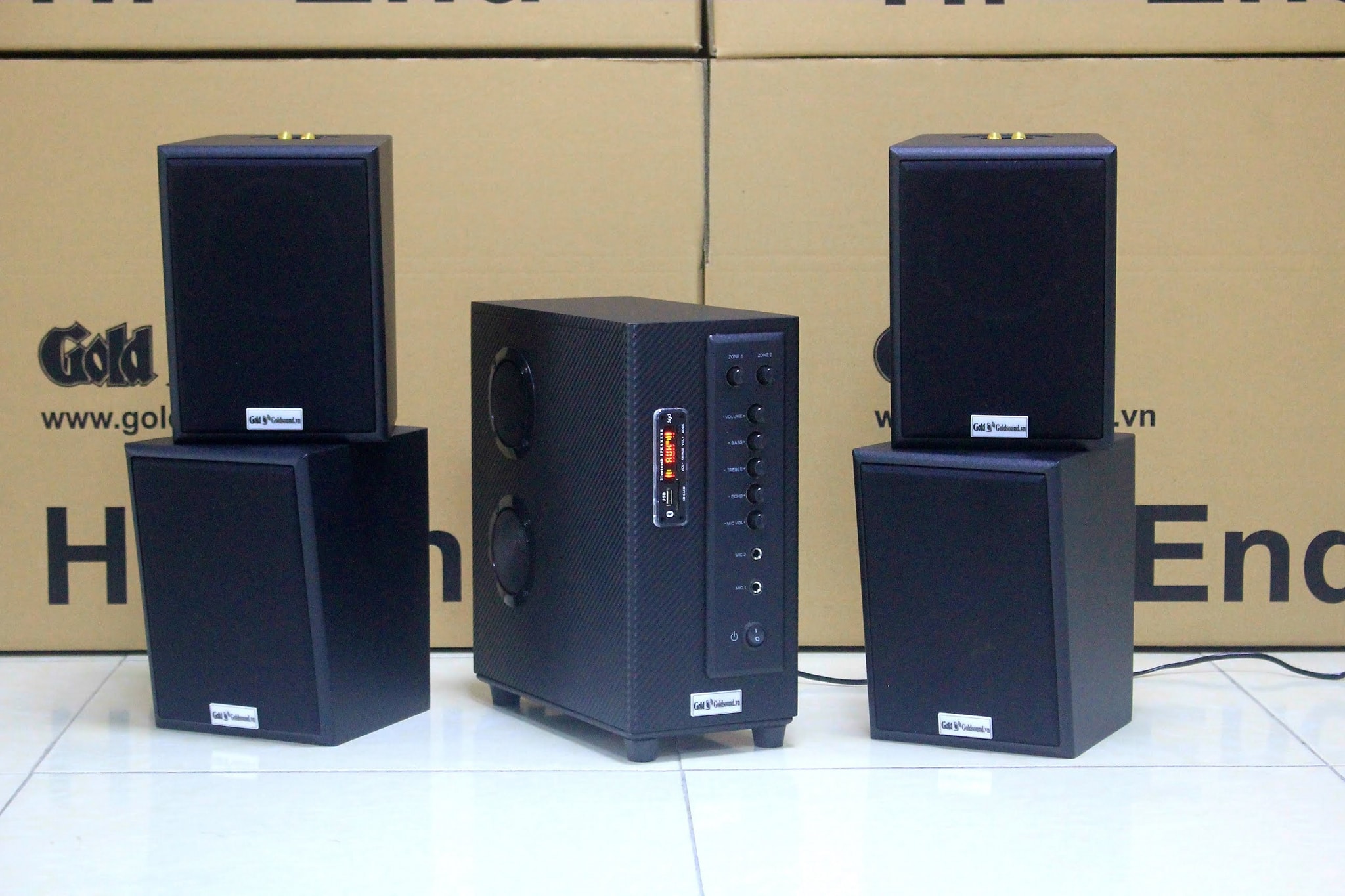 Loa cafe loa nhà hàng:  Mua 3 LOA - TẶNG 1 LOA - Dàn loa Gold4cafe V25C