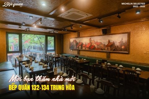 Hệ thống âm thanh nhà hàng cho Bếp Quán 132 - 134 Trung Hòa, Cầu Giấy, Hà Nội (Amply A384PU-6K, 11 loa V40C Goldsound...)