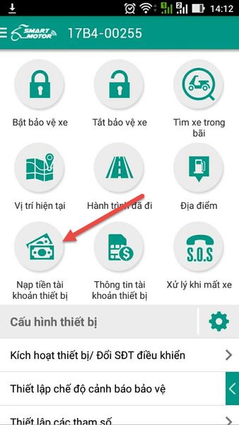 Hướng dẫn nạp tiền để duy trì thiết bị Smart Moto Viettel