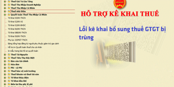 Hướng dẫn sửa lỗi kê khai bổ sung thuế GTGT bằng chữ ký số Viettel bị trùng