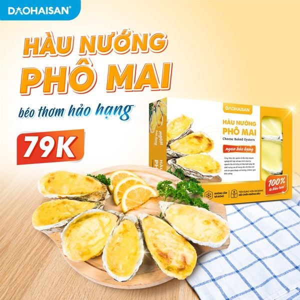 Sản phẩm hàu nướng phô mai giá 79k tiện lợi cho bạn