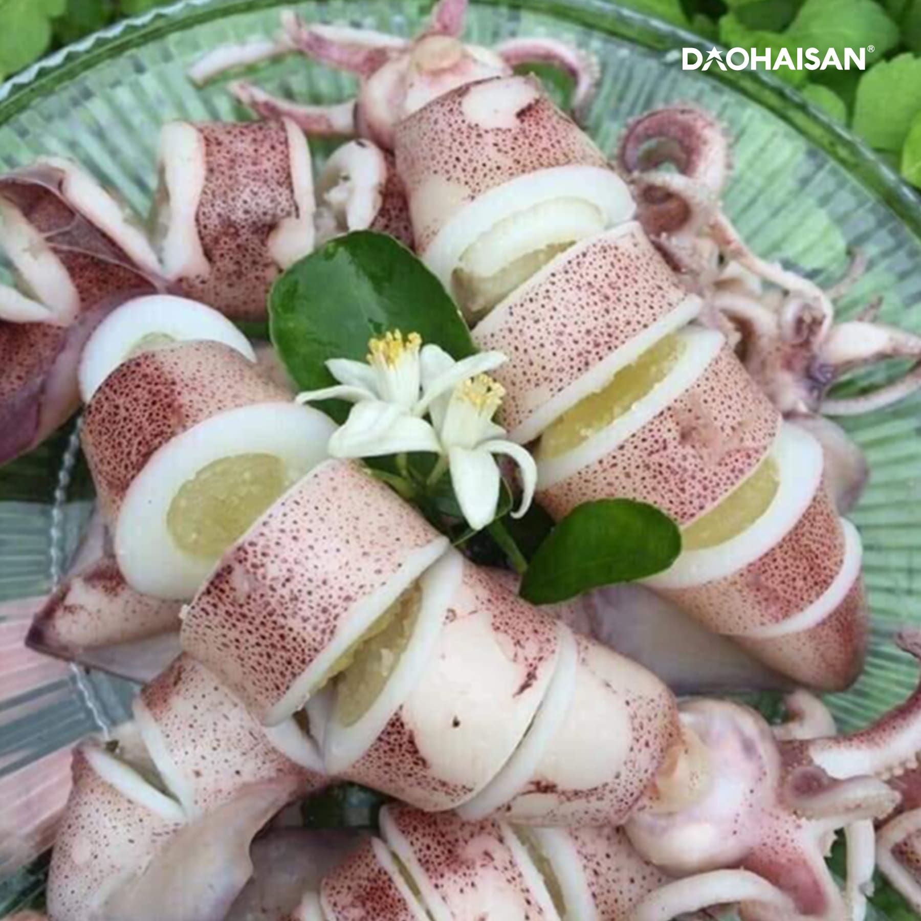 Mực ống trứng cấp đông khi hấp lên vẫn đảm bảo độ tươi ngon