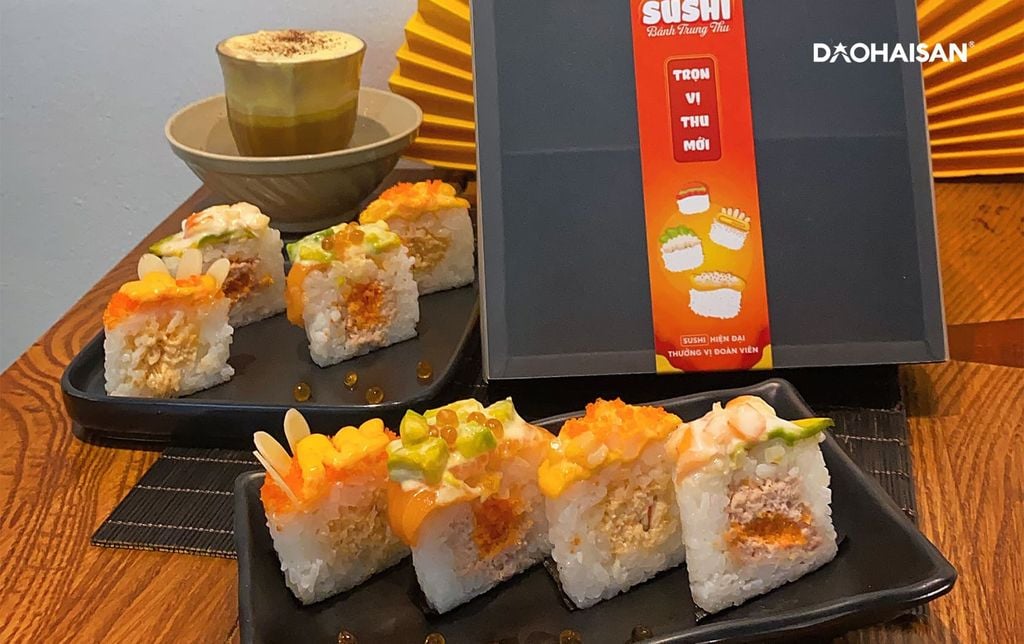 sushi bánh trung thu hải sản