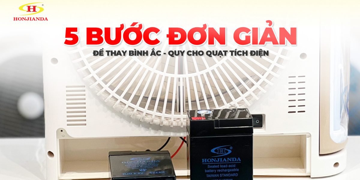 Hướng dẫn 5 bước thay pin quạt tích điện Honjianda cực dễ tại nhà