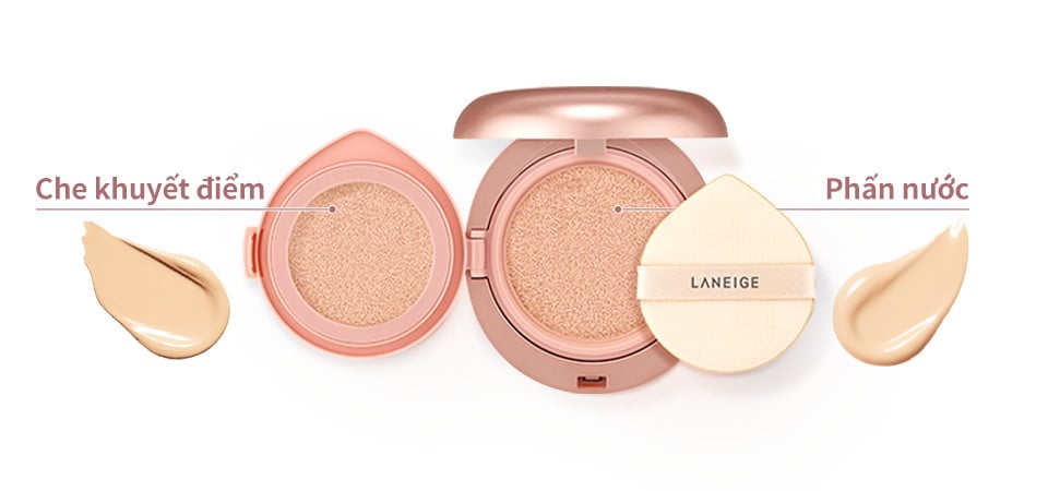 Kem phấn nền Laneige Layering Cover Cushion &amp; Concealing Base