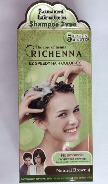 Bộ nhuộm tóc dạng dầu gội Richenna (K) 