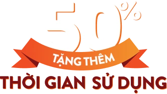 Tặng thêm 50% thời gian sử dụng