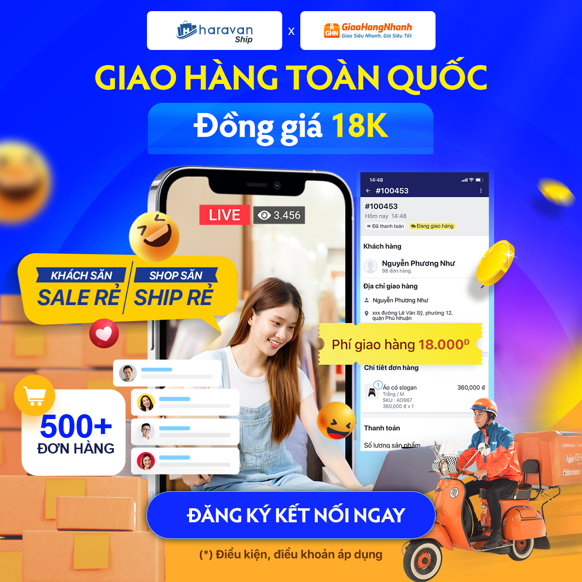 Đồng Giá 18K Giao Hàng Toàn Quốc cùng Giao Hàng Nhanh trên Haravan