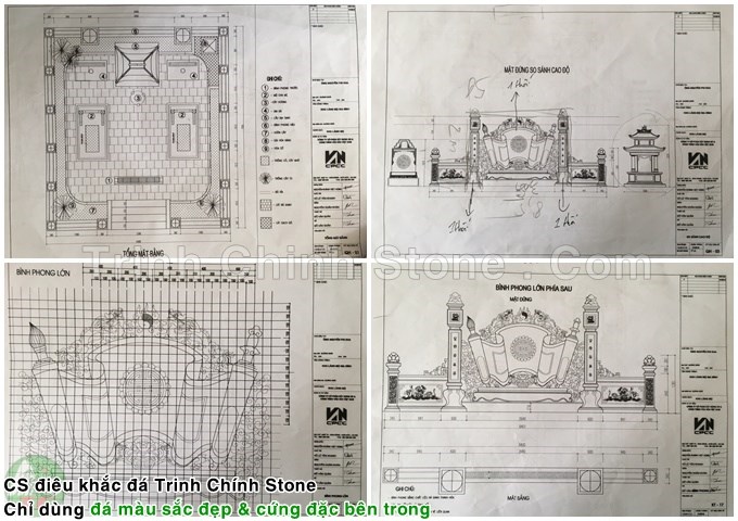 bản vẽ thiết kế lăng mộ