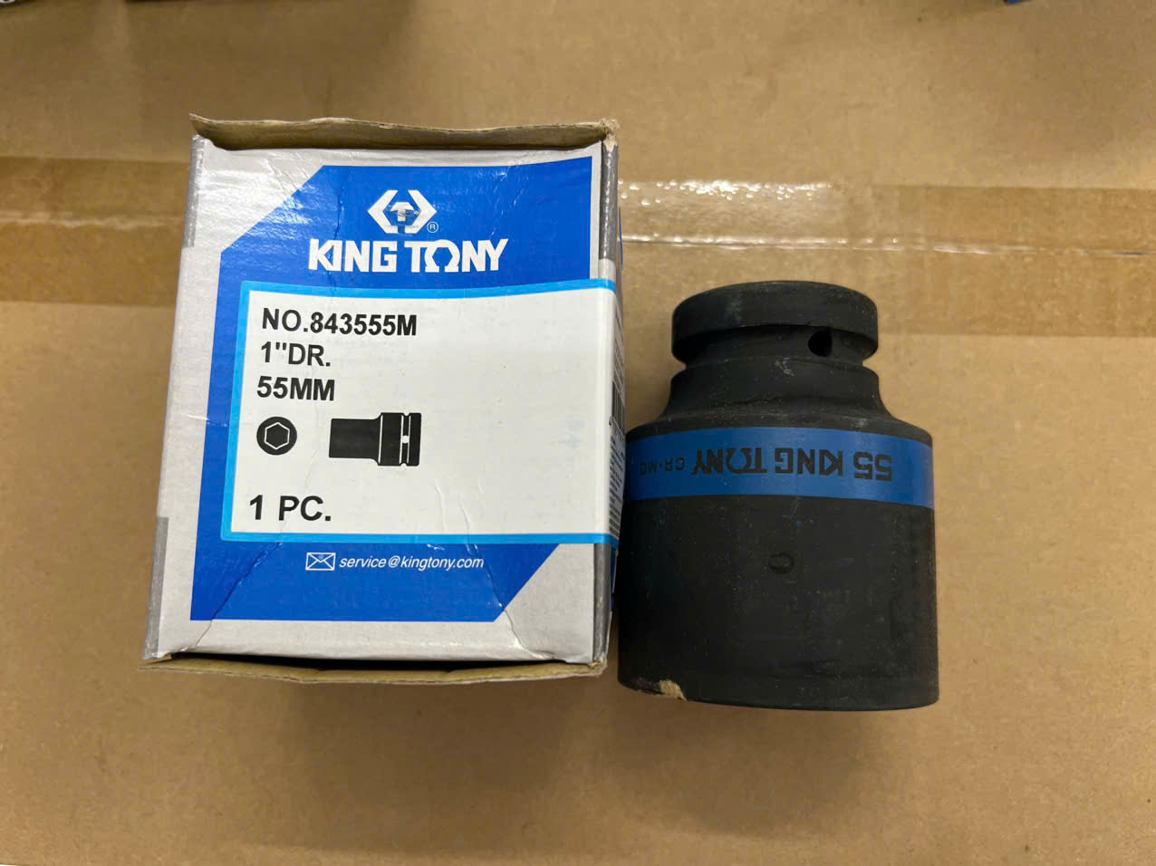Đầu tuýp lục giác đen 1 inch Kingtony 843555M 55MM chính hãng