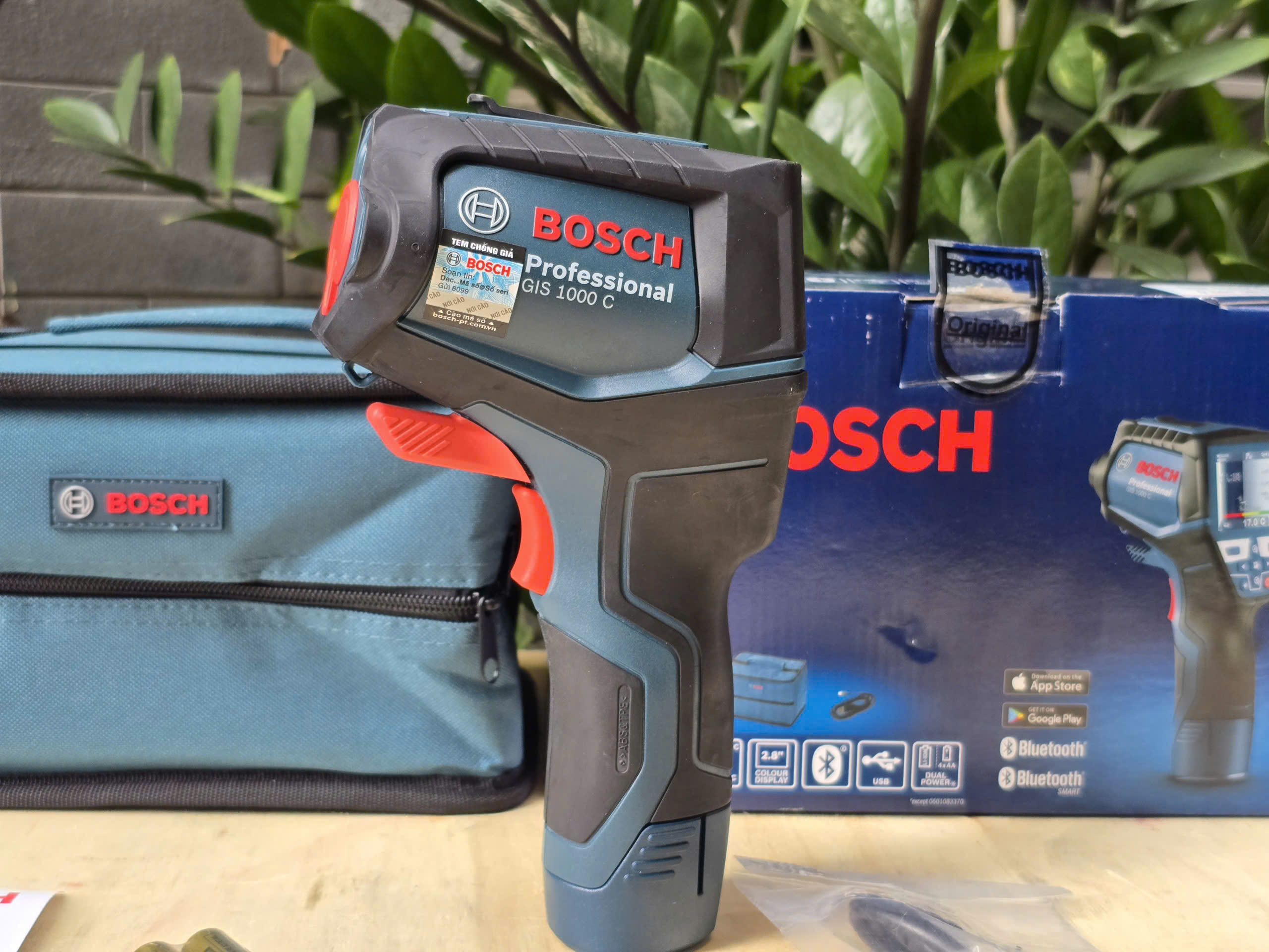 Bosch GIS 1000 C máy đo nhiệt độ và độ ẩm hồng ngoại