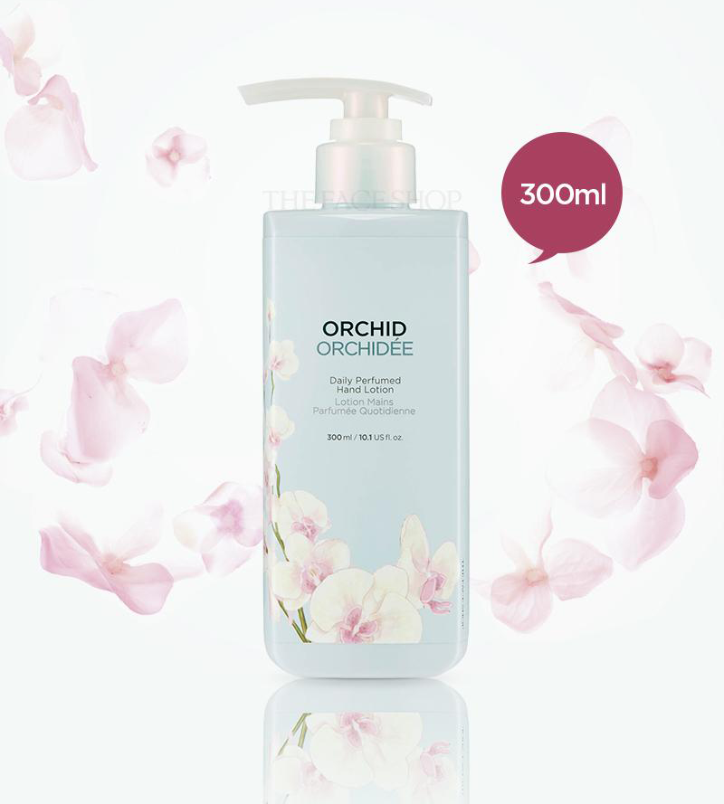 Kết quả hình ảnh cho Dưỡng da tay The Face Shop Daily Perfumed Hand Lotion Orchid 300ml