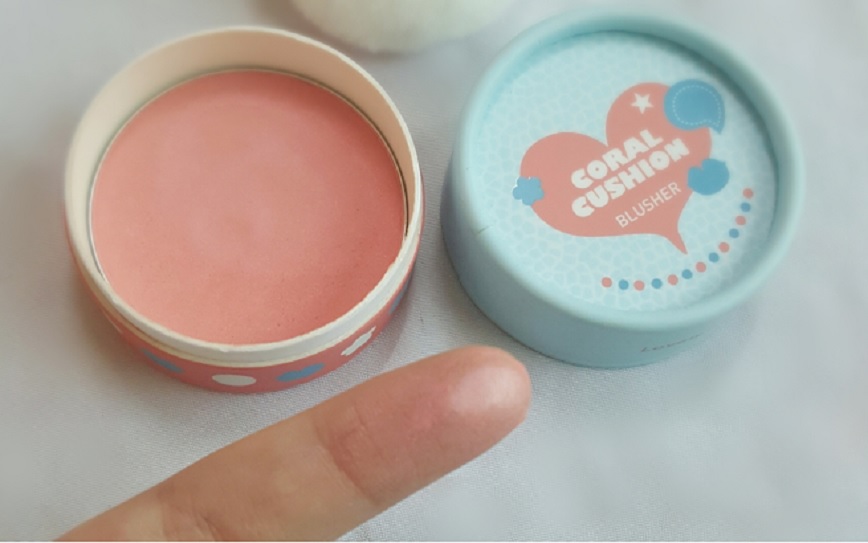 Phấn Má Hồng Lovely Meex Pastel Cushion Blusher 02 Coral Cushion