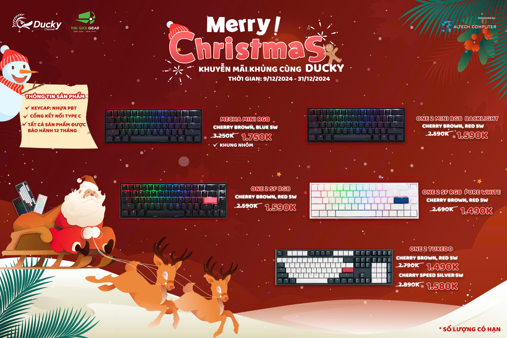 Merry Christmas Khuyến mãi khủng cùng Ducky 9/12 - 31/12
