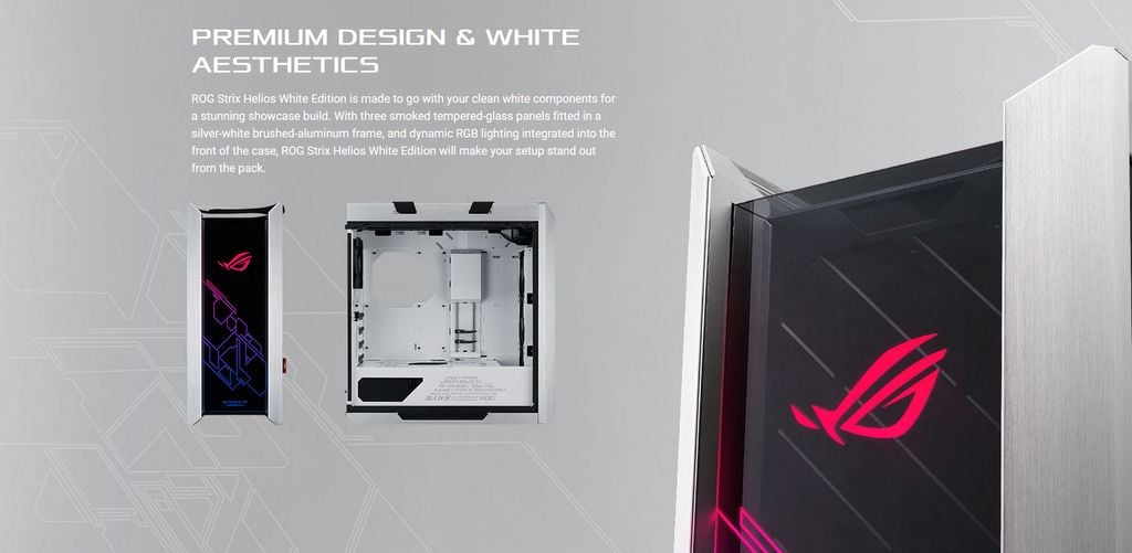 Case ASUS ROG Strix Helios GX601 White Edition – Thế Giới Gaming Gear Hiend PC