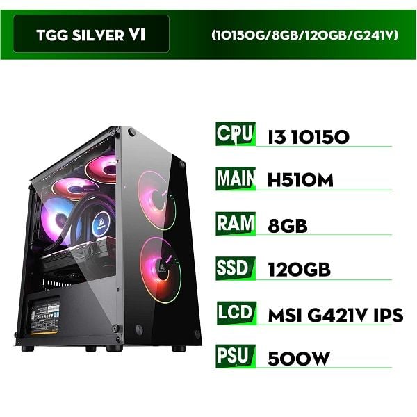 PC Gaming TGG SILVER IV là dòng máy tính chơi Game trên 15 triệu bạn có thể tham khảo.