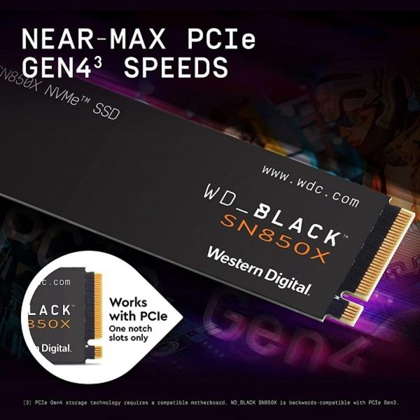 SSD Western Black - SN850X M.2 NVMe PCIe Gen 4 / 1TB quản lý nhiệt tốt