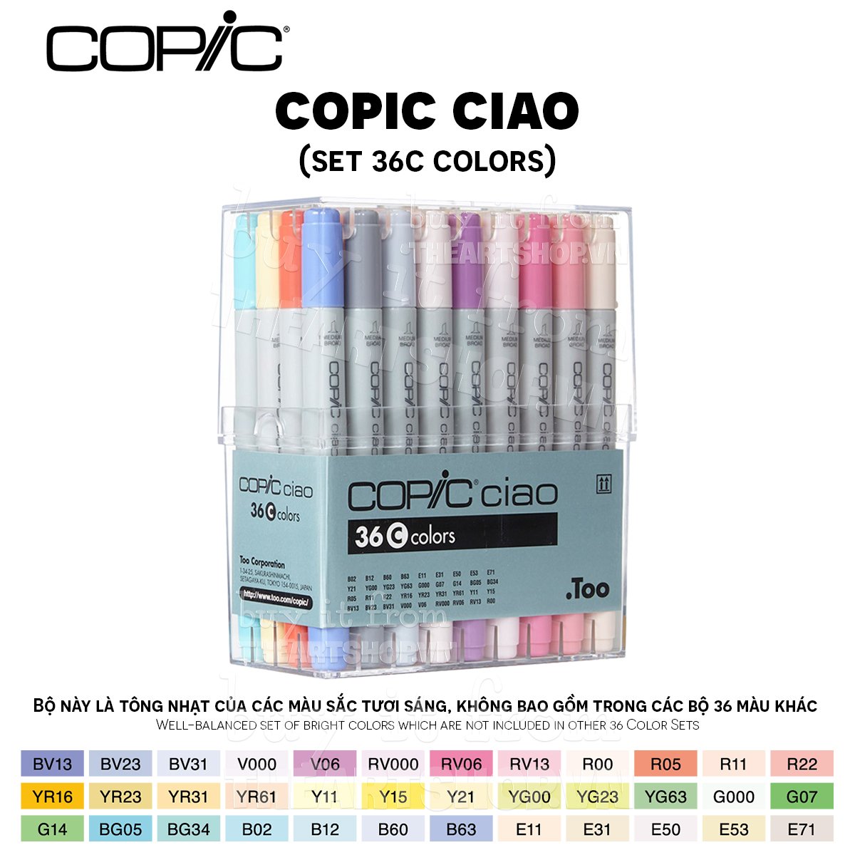 Copic Ciao Marker Set of 6 (Custom, Skin tone/Portrait, Pastel, Bright,  Primary, Jewelry) | Lazada PH