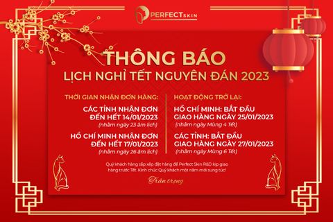 Thông báo lịch nghỉ Tết Nguyên đán 2023