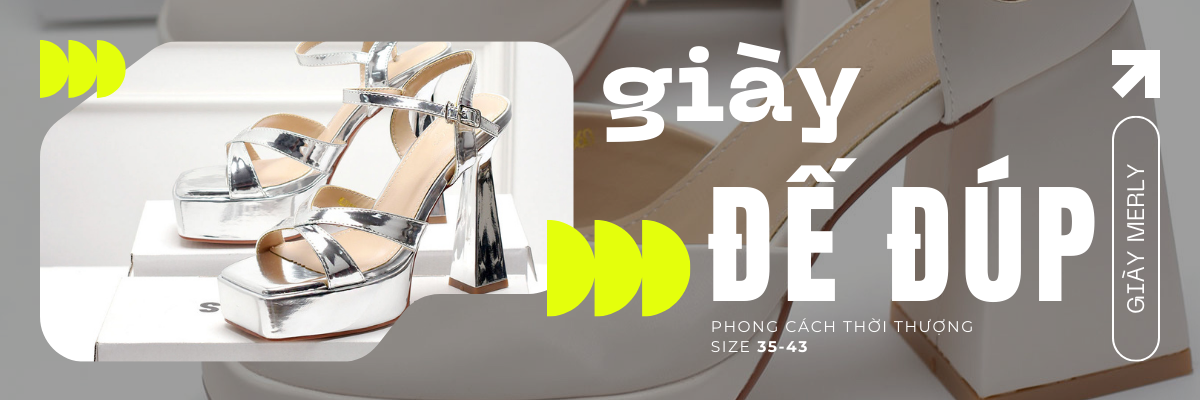 Giày Đế Đúp Mũi Vuông - Platform Shoes [ Size 35-43 ]