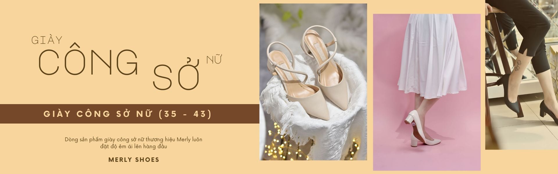 Giày Công Sở Nữ Êm Chân Merly 35-43
