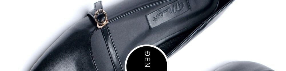 giày búp bê mũi vuông màu đen