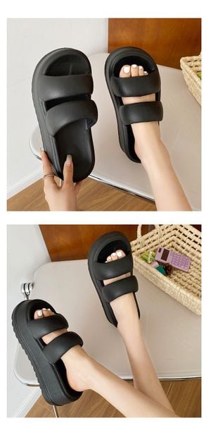 Dép Bệt Cao Gót EVA Phong Cách Âu Mỹ - Mùa Hè 1611N, Chống Trượt, Thời Trang Biển