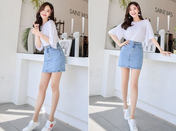 Mix & Match với chân váy bò dài phù hợp cho mọi hoàn cảnh