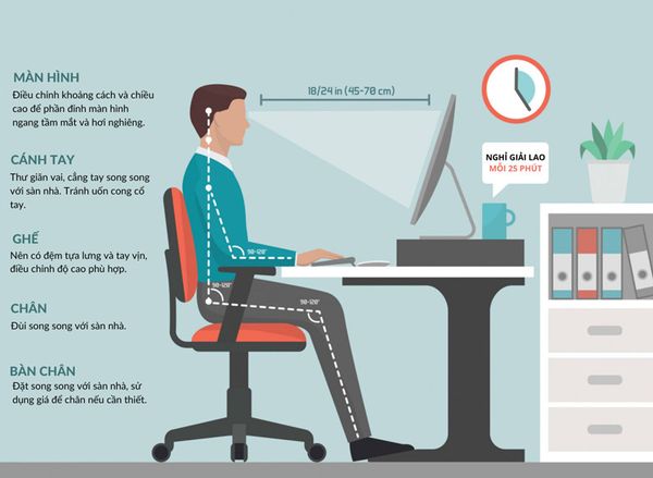 cách cải thiện sức khoẻ dân văn phòng