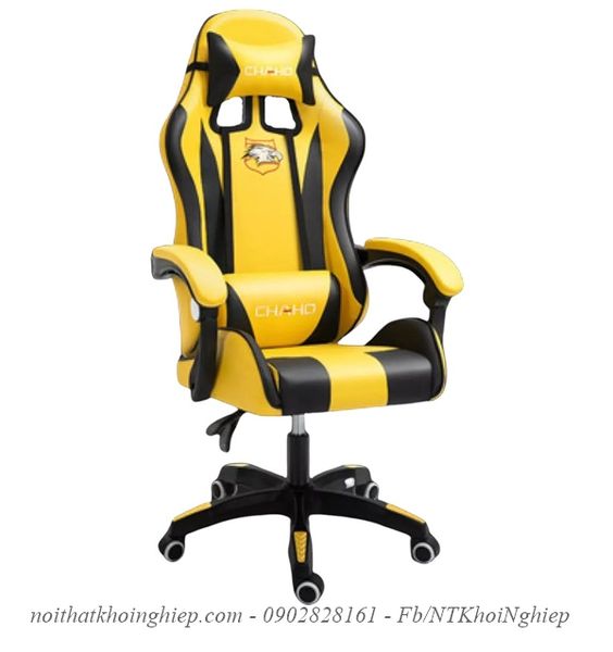 ghế gaming đẹp giá rẻ màu vàng đen