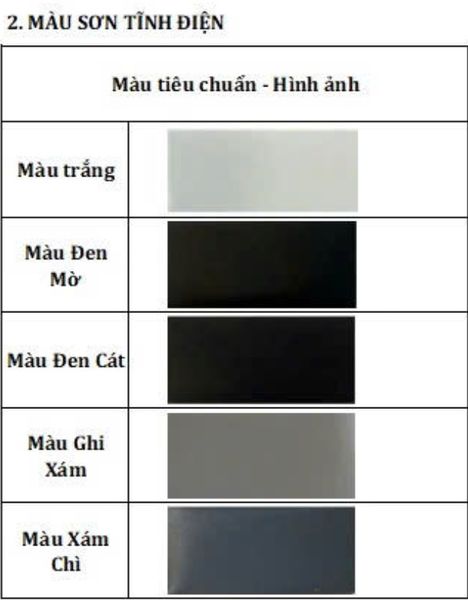 mau son tinh dien tieu chuan