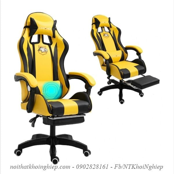 ghe gaming dep gia re co gac chan