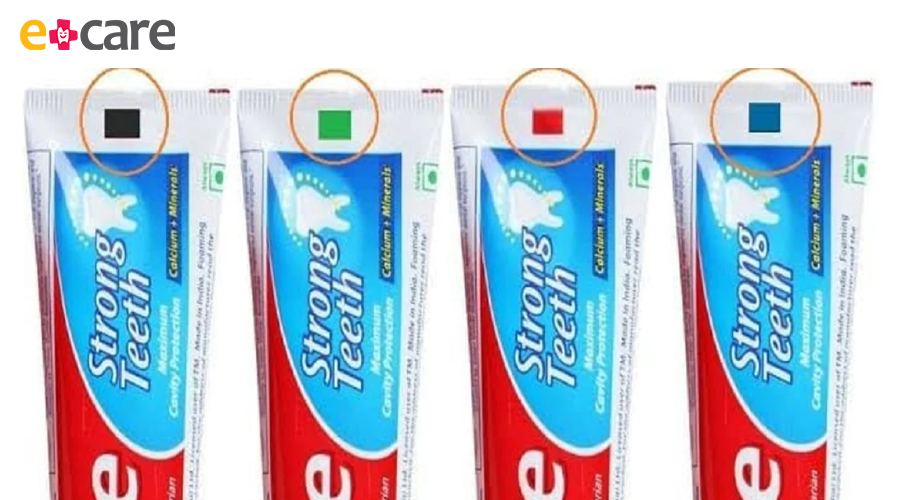Mã màu trên tuýp kem đánh răng có ý nghĩa gì không?