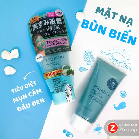 Mặt nạ bùn biển - Tsururi Mild Sea Clay Pack (da nhạy cảm, da thiên khô)