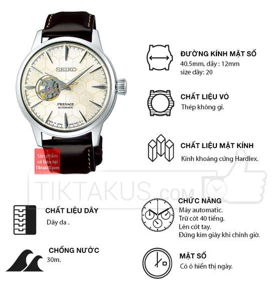 Đồng hồ nam cao cấp Seiko Presage SSA409J1 Limited Edition - Tiktakus