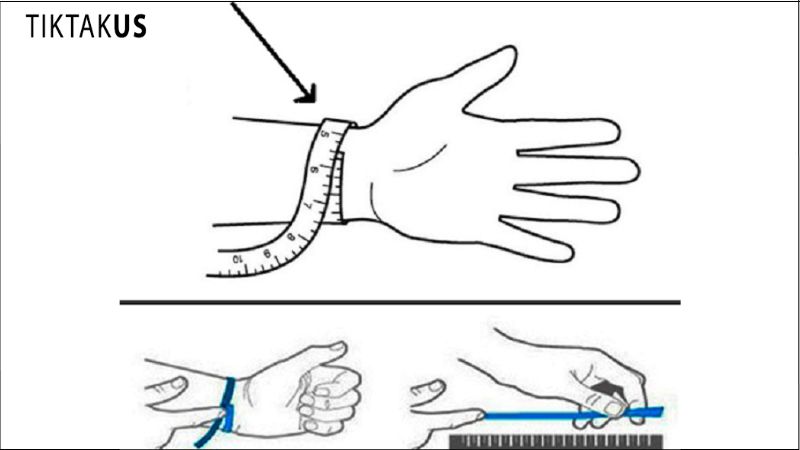 Dùng thước dây mềm đo chu vi cổ tay
