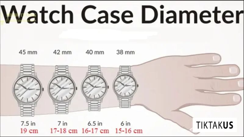 Kích thước mặt số là yếu tố quan trọng hàng đầu khi chọn đồng hồ cho cổ tay nhỏ