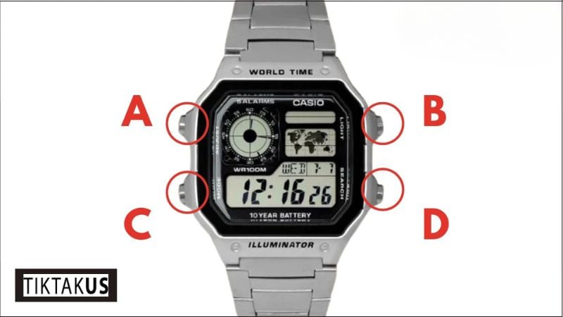 Khám phá các chức năng và nút bấm trên đồng hồ Casio Illuminator