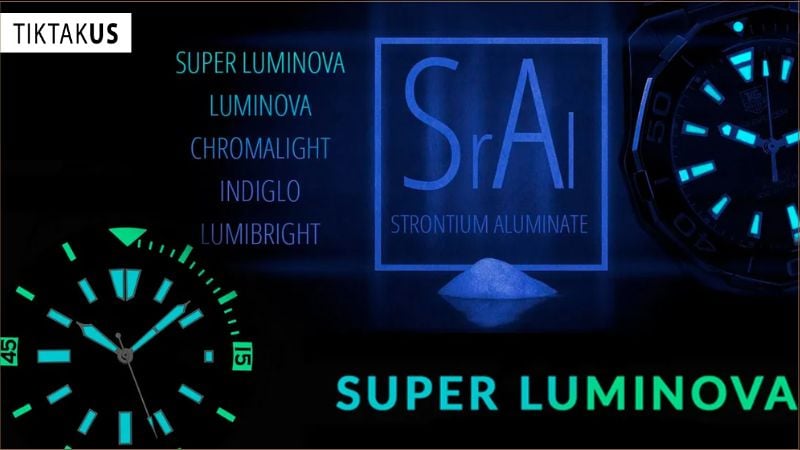 Super-LumiNova là chất liệu dạ quang không phóng xạ, đảm bảo an toàn cho người sử dụng.