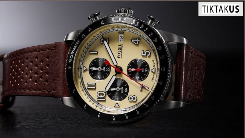 Chỉnh ngày giờ đồng hồ Fossil Chronograph (6 kim 3 nút)