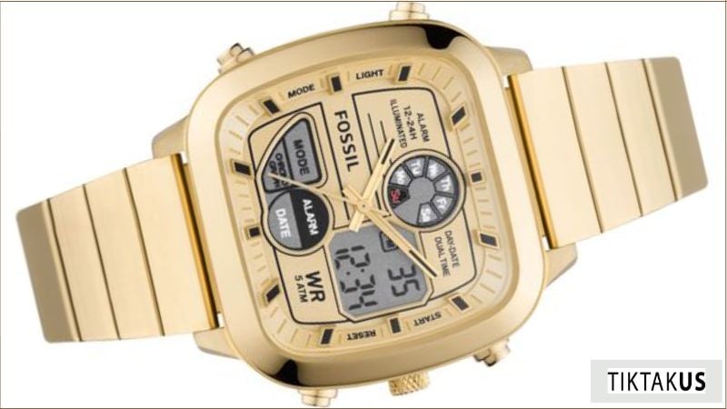 Chỉnh ngày giờ đồng hồ Fossil điện tử (4 nút)