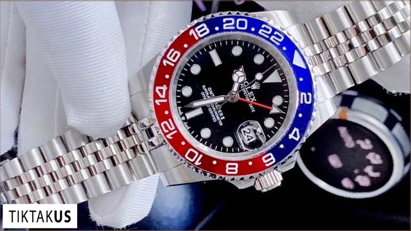 Rolex GMT-Master II (thép, dây kim loại):