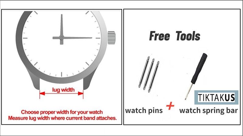 Các bước đo Lug Width (Chiều rộng vấu) để chọn dây đeo không lệch một ly