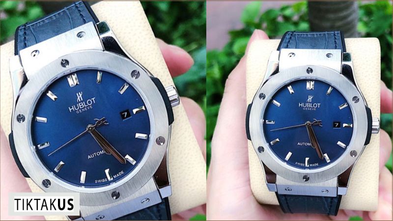 Dây da mang đến cho đồng hồ Hublot vẻ ngoài sang trọng và lịch lãm.