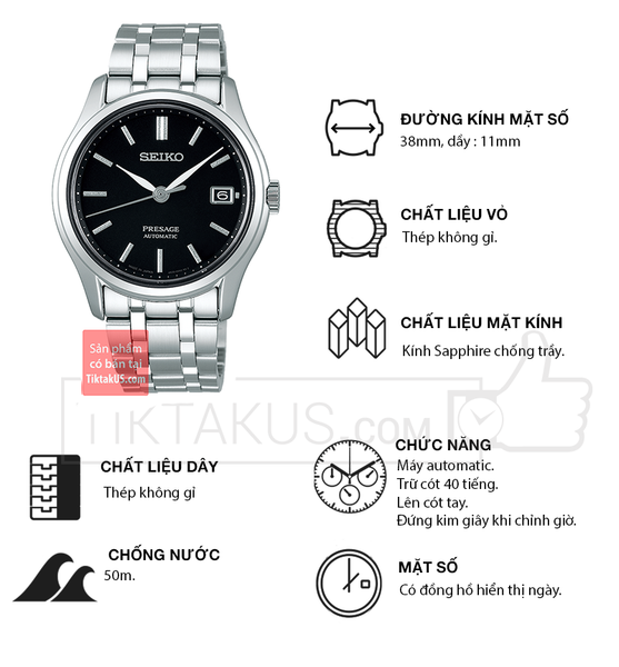 Đồng hồ nam cao cấp Seiko Presage SRPD99J1 - SARY149 Made in Japan -  Tiktakus