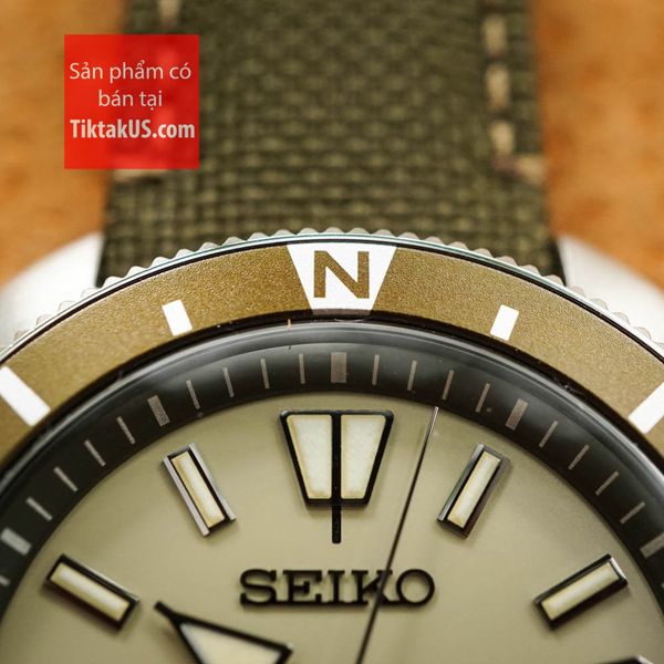 Bezel Seiko Prospex Land Tortoise Diver SRPG13K1 có la bàn