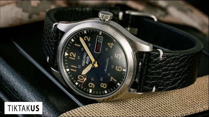 Seiko 5 quân đội 2022 SRPG39K1 size 39.5mm 4R36 automatic.