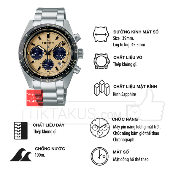 Đồng hồ nam Seiko Prospex SBDL089 Speedtimer Chronograph - SSC817P1 -  Tiktakus